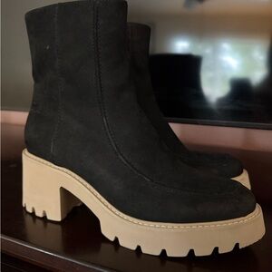 Dolce Vita Black Chunky Heel Ankle Boots